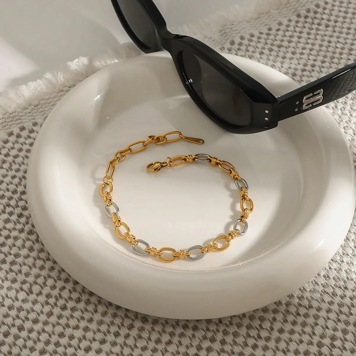 HOF Arden Two-Tone Chain Link Jewelry Set
