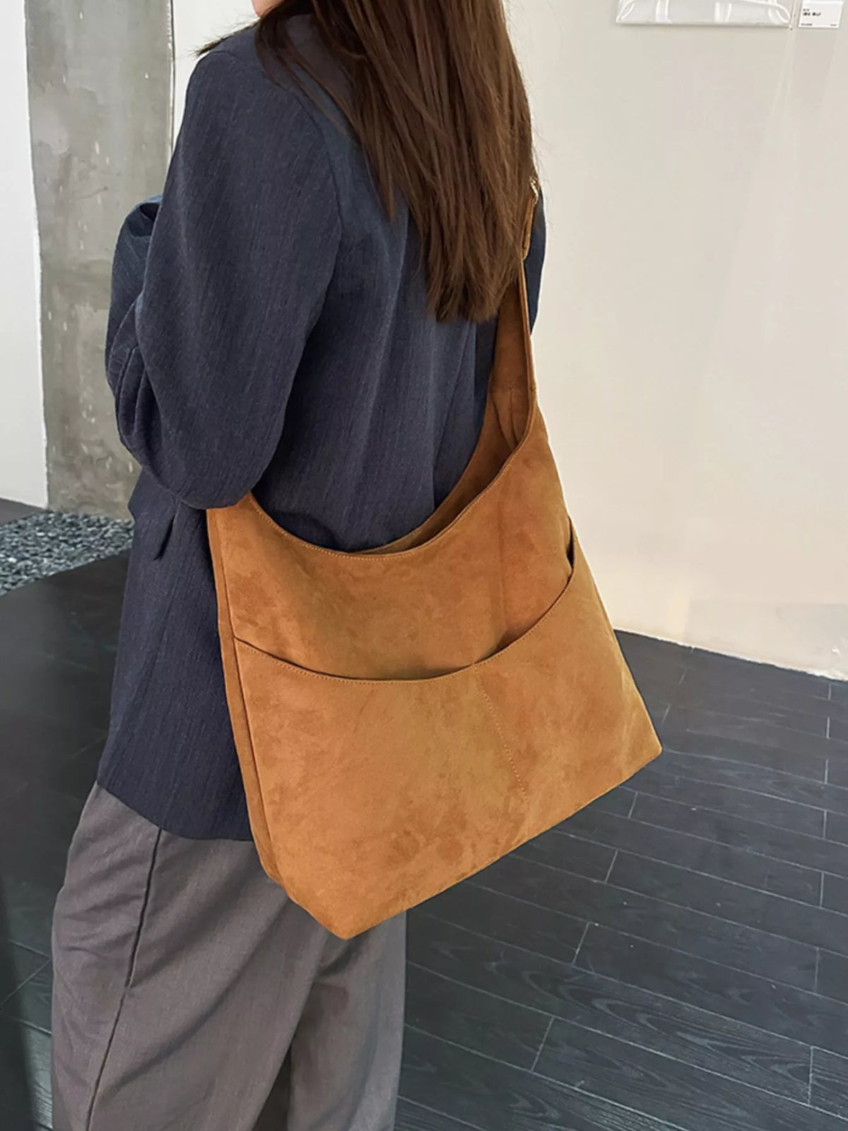Modern Finesse Earthline Suede Shoulder Bag