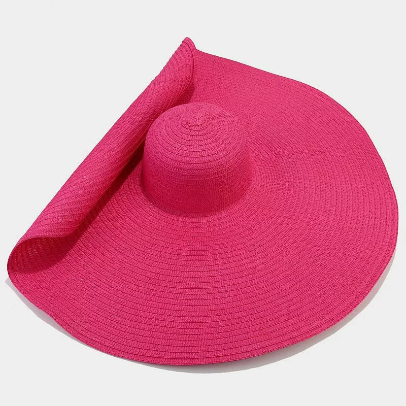 Modern Finesse Noelle Oversized Wide Brim Straw Sun Hat