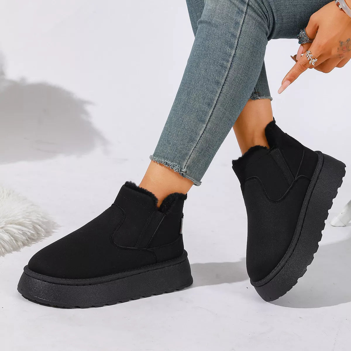 Modern Finesse Estelle Round-Toe Platform Boots