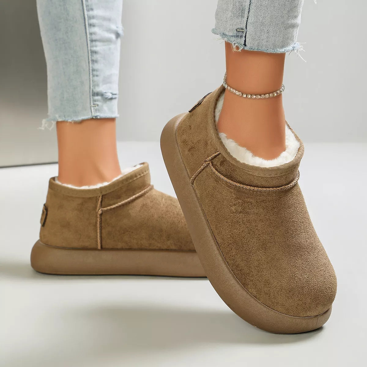 Modern Finesse Briar Plush-Lined Suede Platform Boots