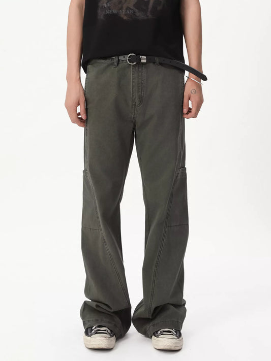 Modern Finesse Dorian Men's Vintage Washed Loose Fit Straight-Leg Pants