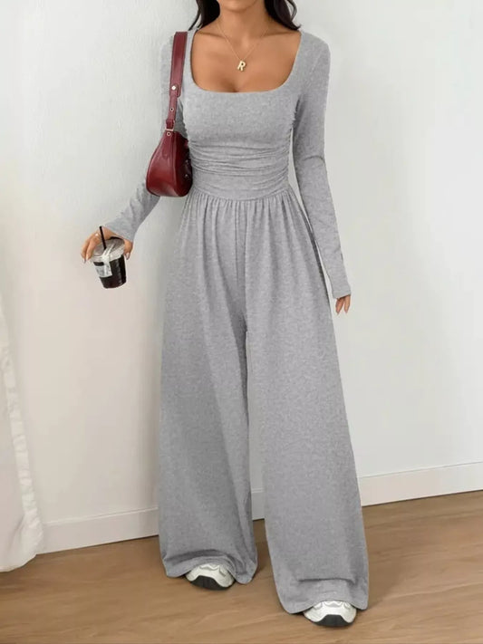 Modern Finesse Sora Scoop Neck Wide-Leg Jumpsuit