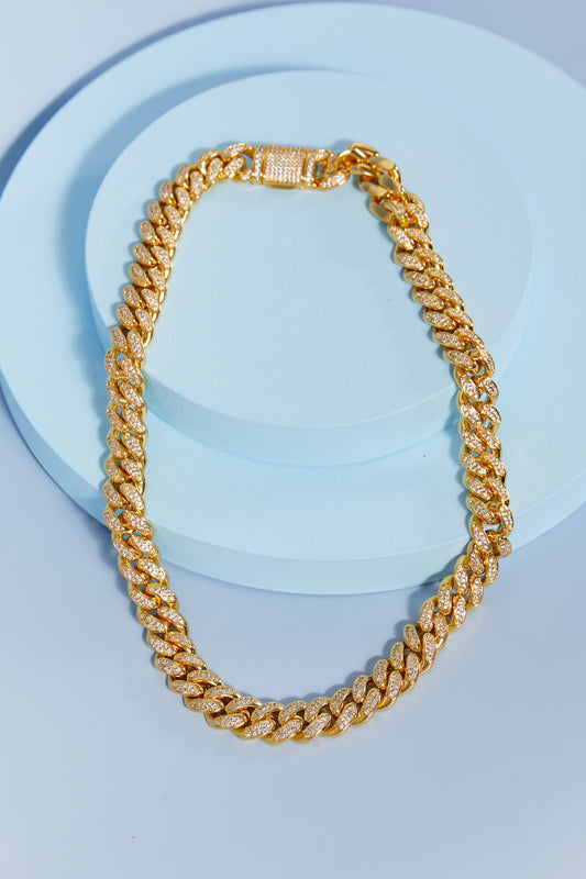 HOF Arden Brass Curb Chain Necklace