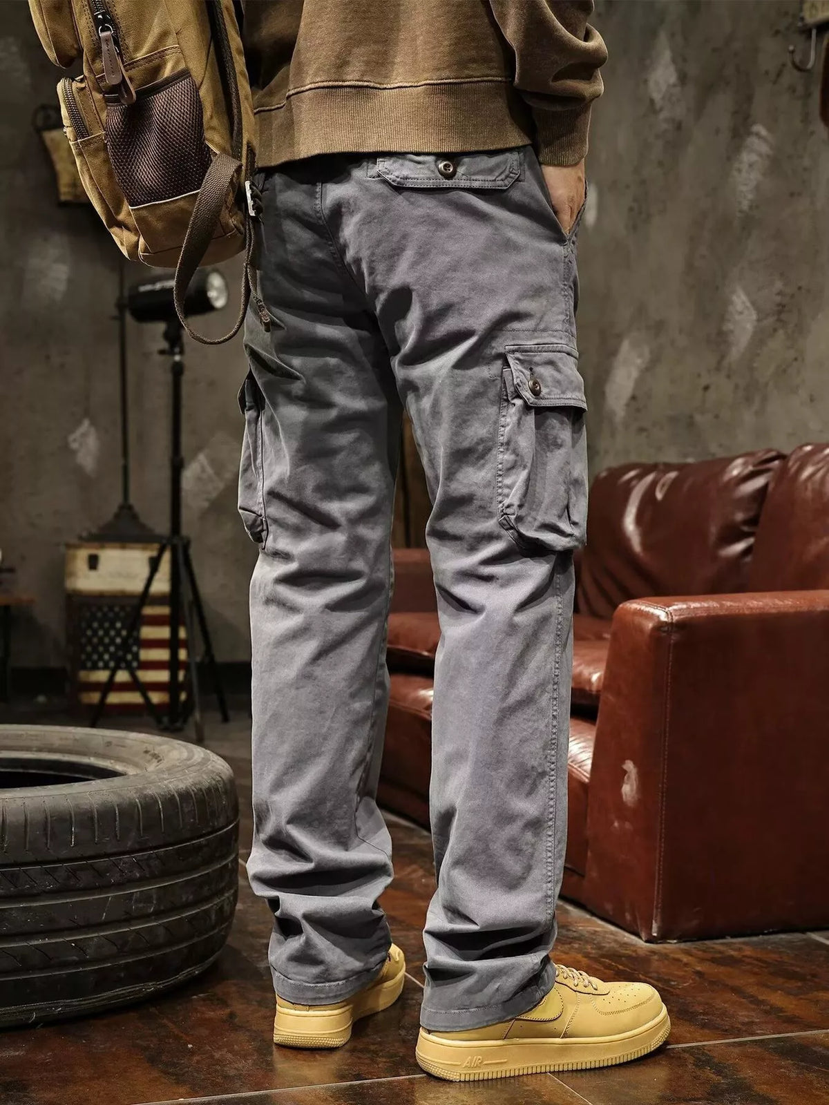 Modern Finesse Atlas Men's Multi-Pocket Cargo Pants — Extended Sizes