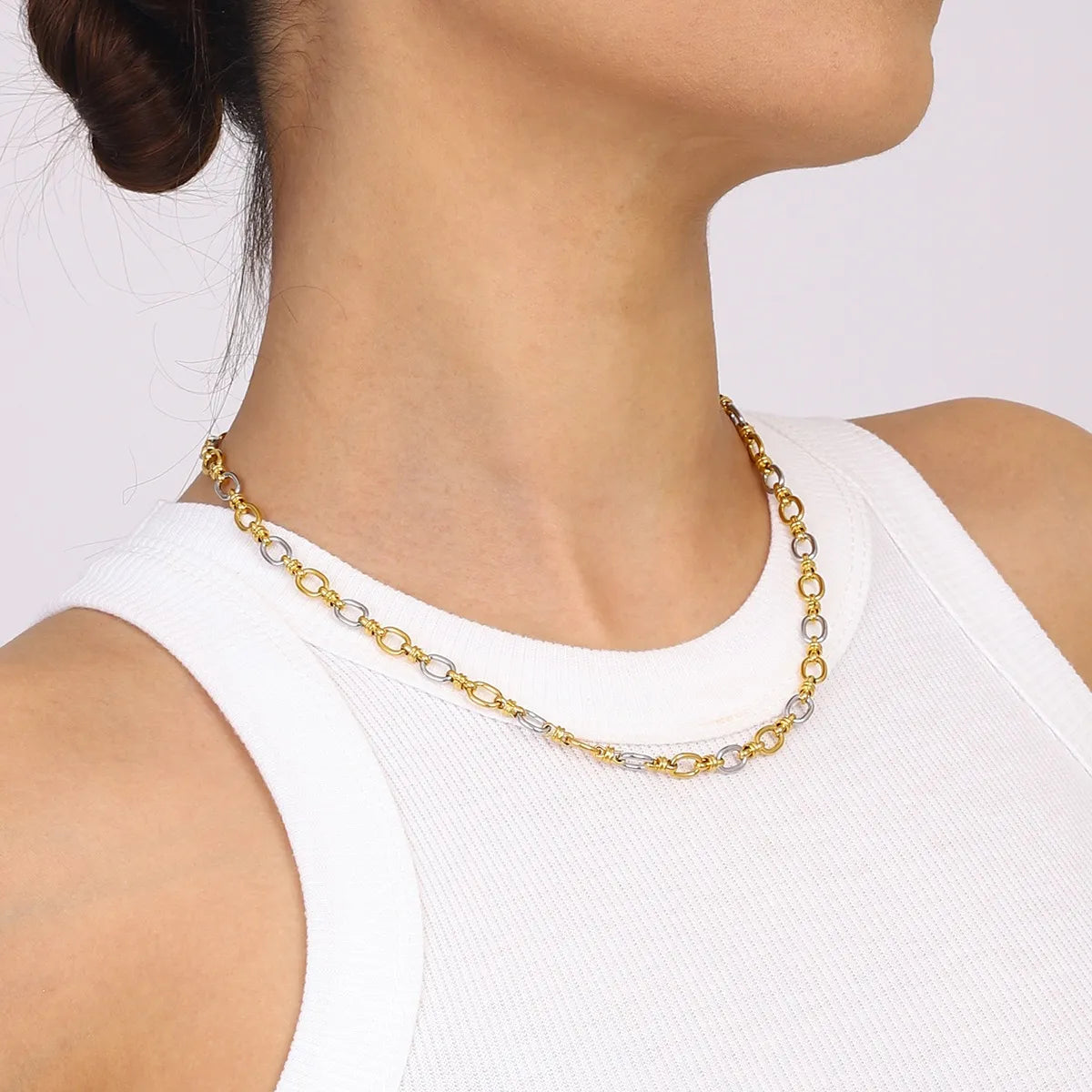 HOF Arden Two-Tone Chain Link Jewelry Set
