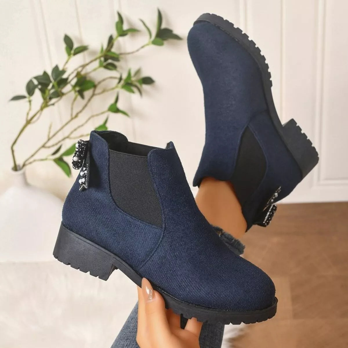 Modern Finesse Terrain Round-Toe Low-Heel Boots - product view 13
