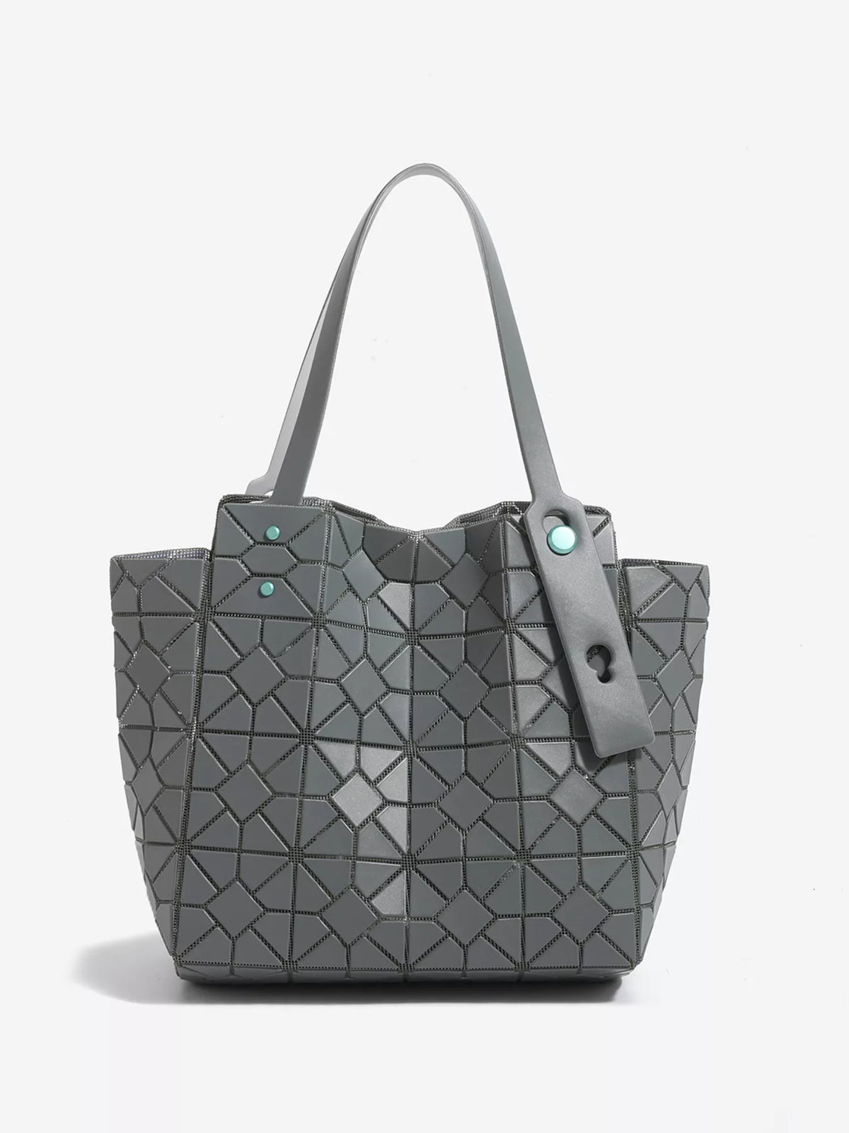 Modern Finesse Prism Lattice PVC Handbag