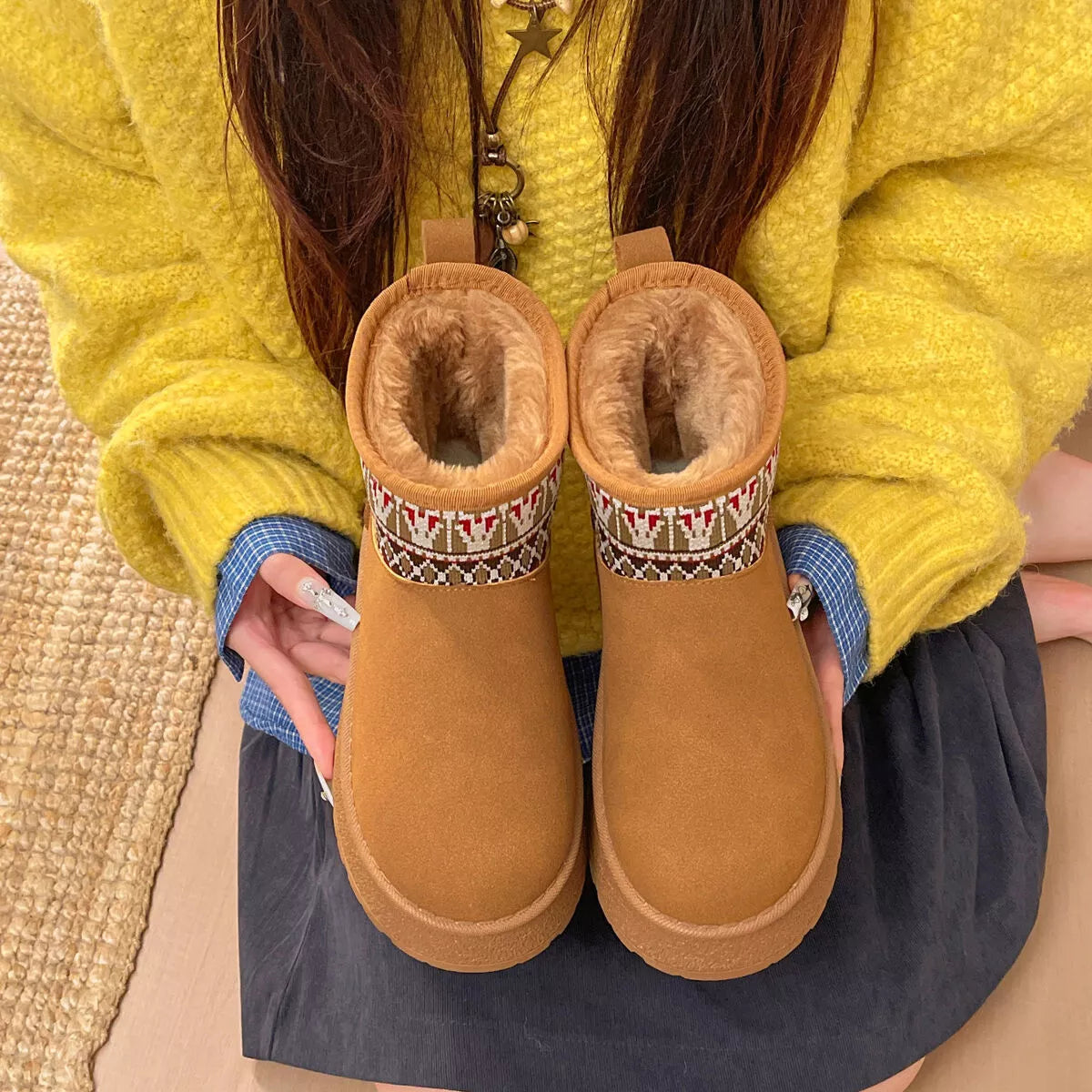 Modern Finesse Anya Round-Toe Platform Boots