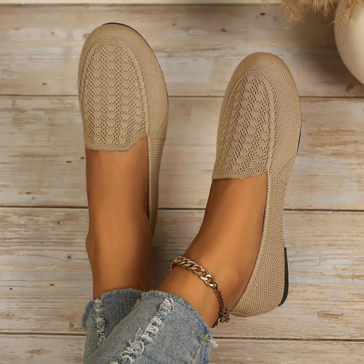 Modern Finesse Arden Breathable Knitted Slip-Ons