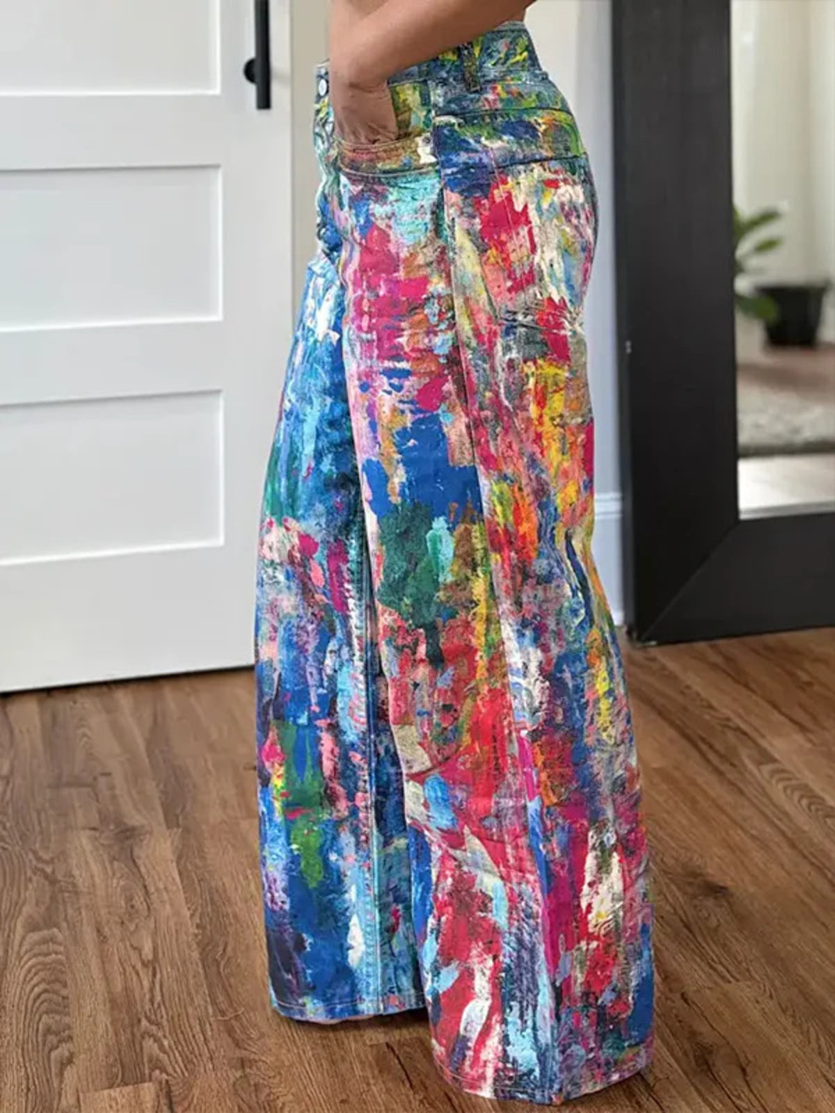 Modern Finesse Elara Painted Wide-Leg Pants