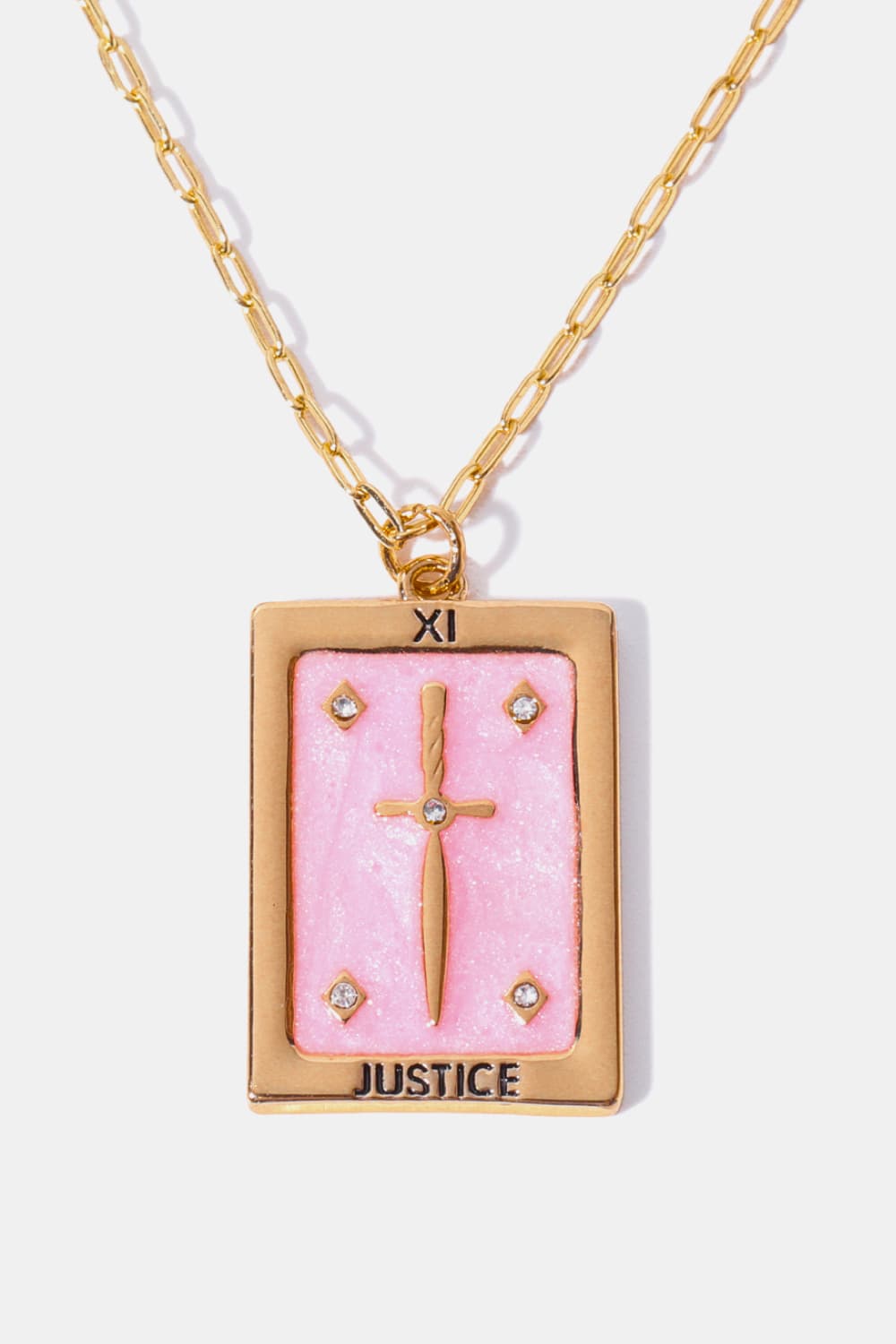 HOF Marlowe Tarot Card Pendant Copper Necklace