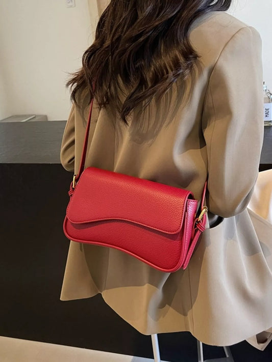 Modern Finesse Vale Solid Color Leather Crossbody Bag