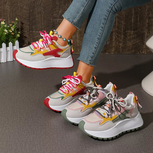 Modern Finesse Calla Round-Toe Lace Up Sneakers