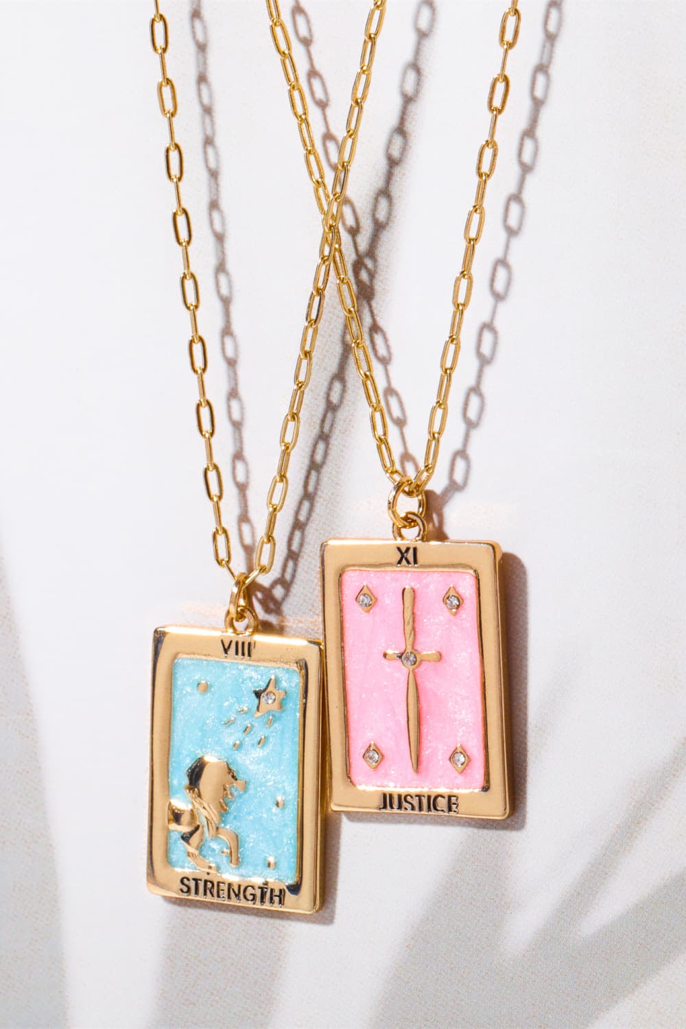 HOF Marlowe Tarot Card Pendant Copper Necklace