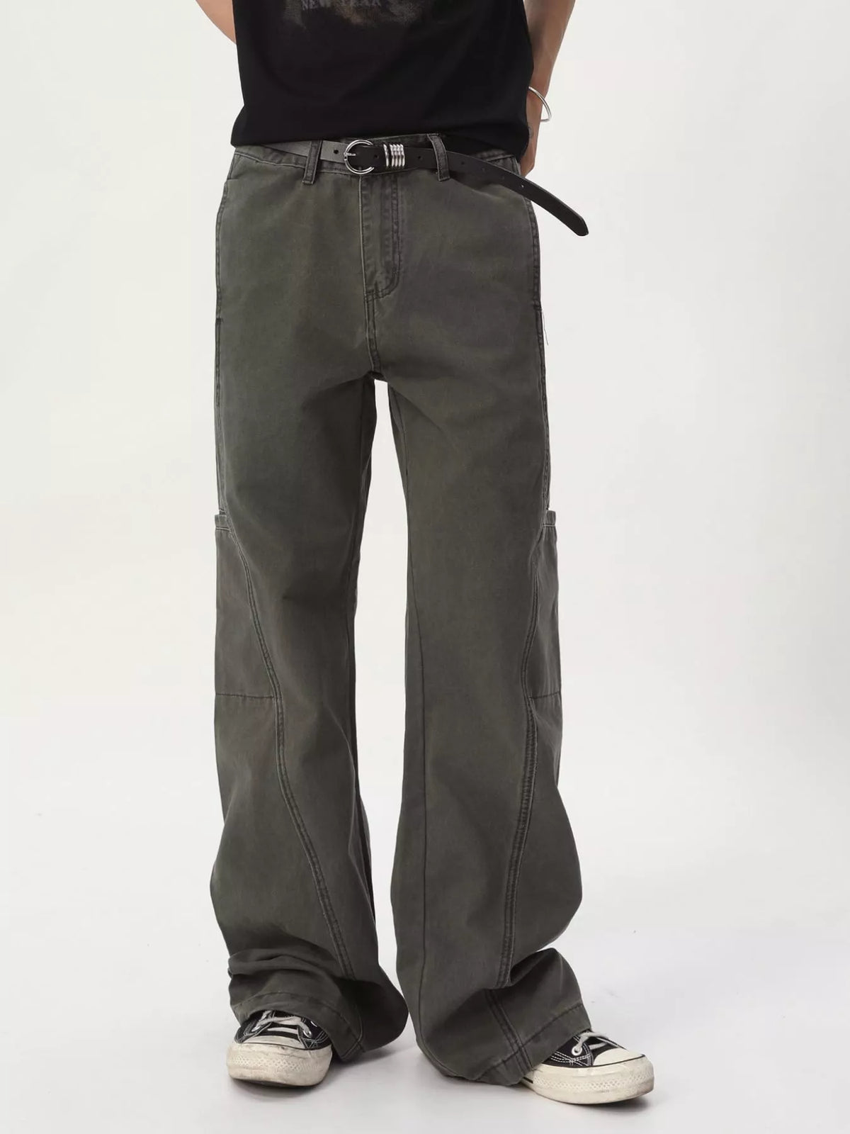 Modern Finesse Dorian Men's Vintage Washed Loose Fit Straight-Leg Pants