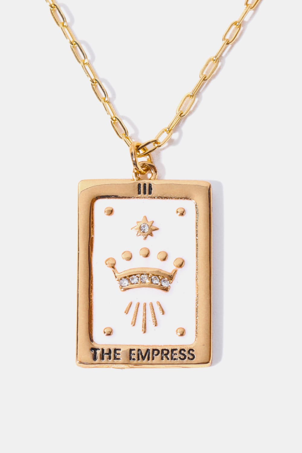 HOF Marlowe Tarot Card Pendant Copper Necklace
