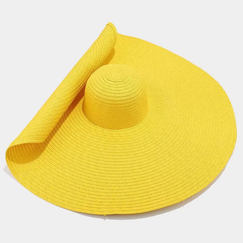 Modern Finesse Noelle Oversized Wide Brim Straw Sun Hat