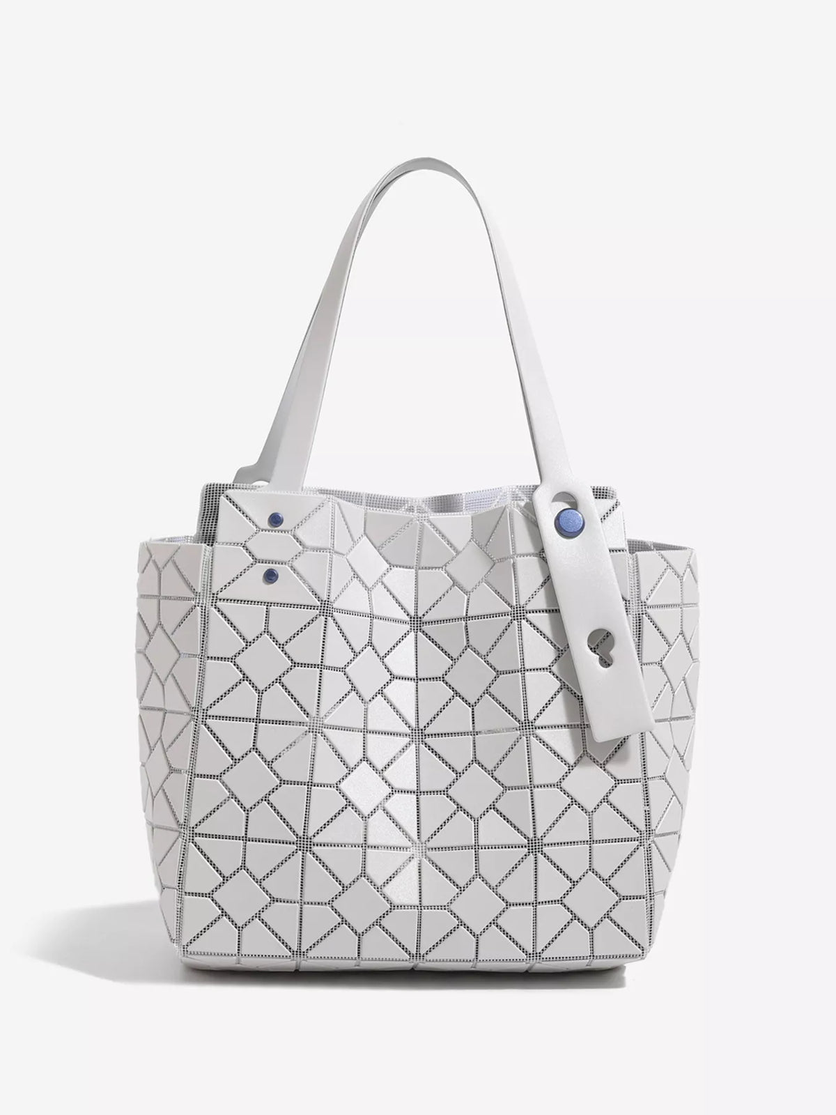 Modern Finesse Prism Lattice PVC Handbag
