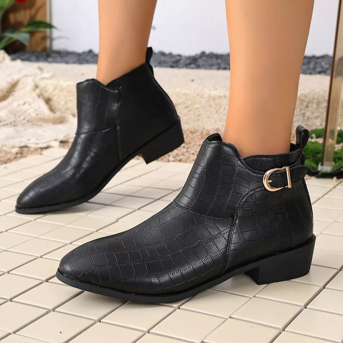 Modern Finesse Metro Point-Toe Low-Heel Boots - product view 2