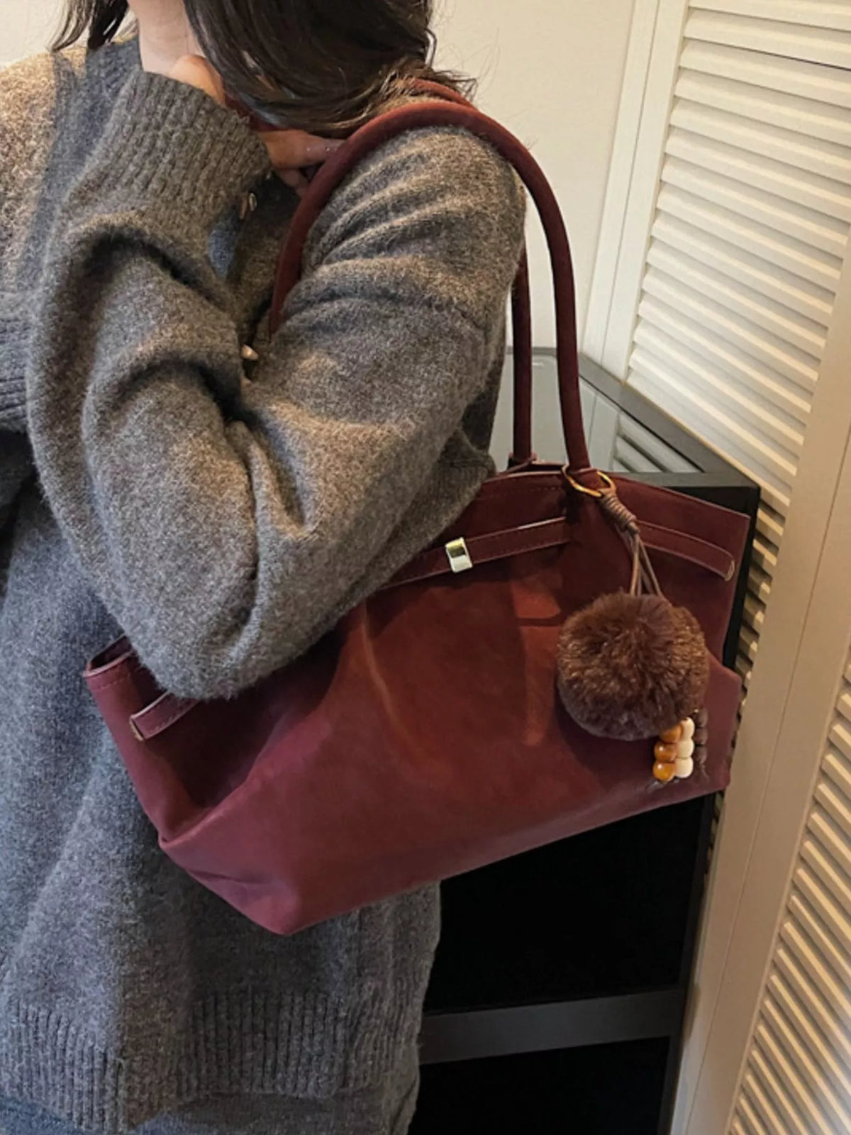 Modern Finesse Sienna Decorative Tassel and Beads Tote Bag