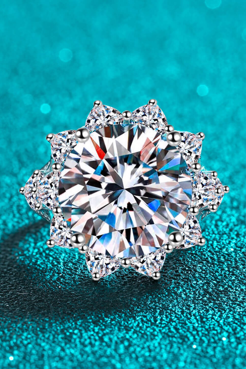 HOF Reverie 10 Carat Moissanite Flower-Shaped Ring