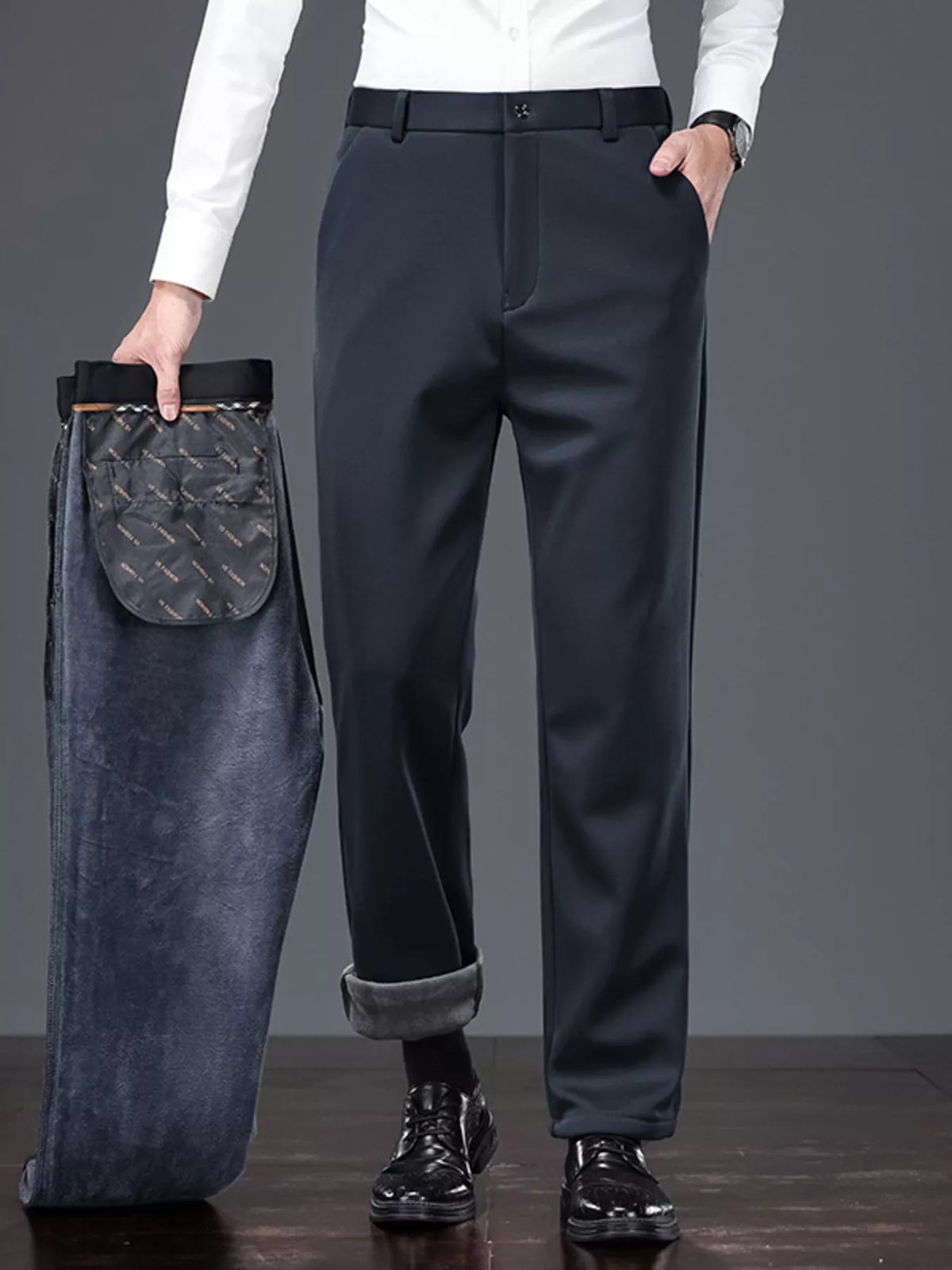 Modern Finesse Rook Men's Pocketed Thermal Straight Leg Pants