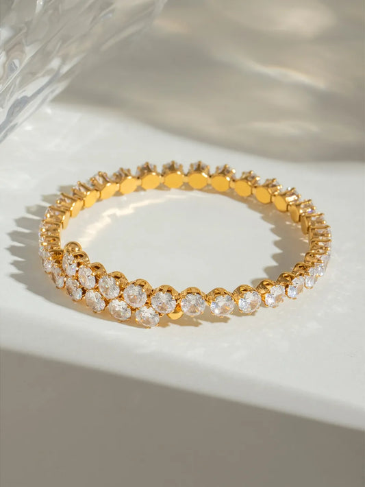 HOF Solace Stainless Steel Inlaid Zircon Bracelet