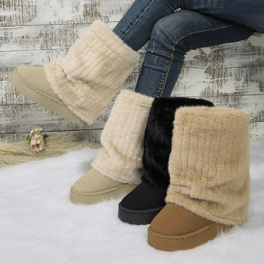 Modern Finesse Brielle Round-Toe Platform Boots