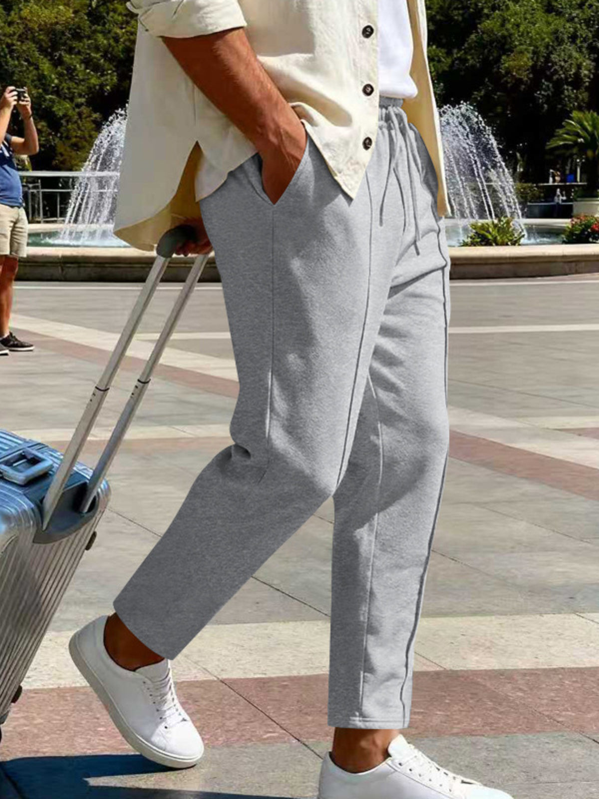 Modern Finesse Motion Ease Drawstring Straight-Leg Pants - Men's Plus Size