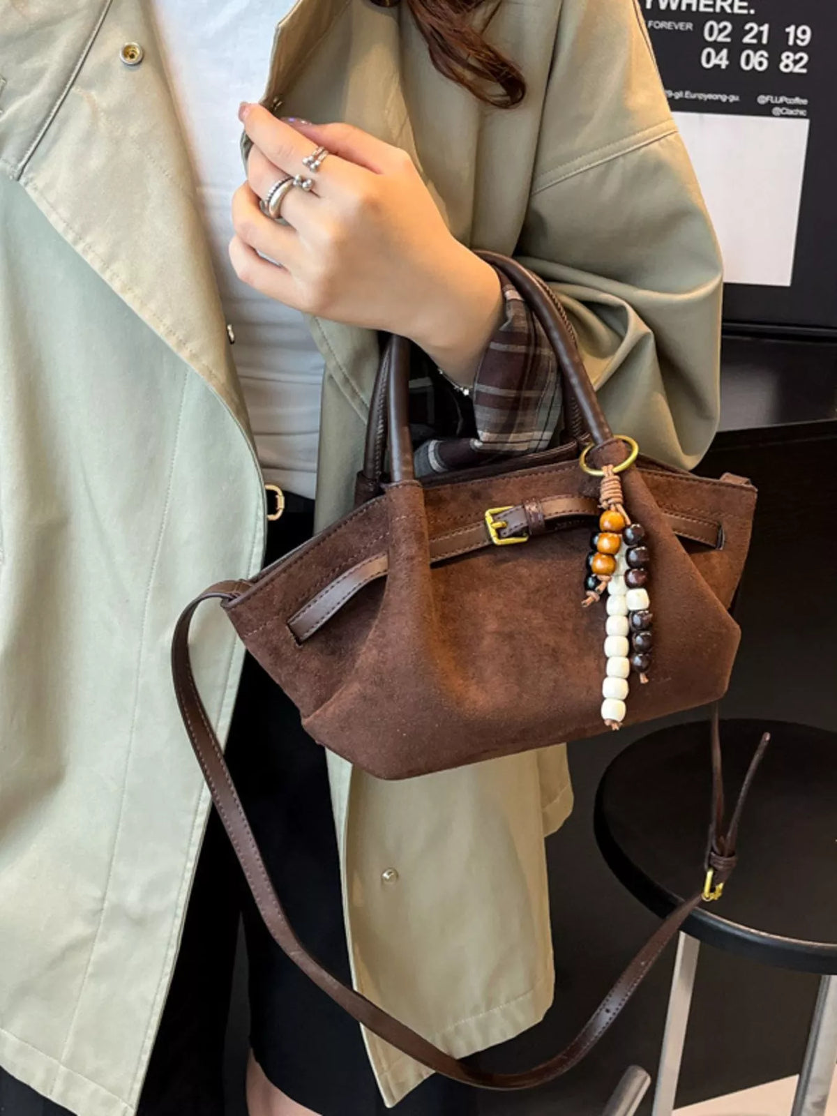 Modern Finesse Solace Buckle Decor Tote Bag