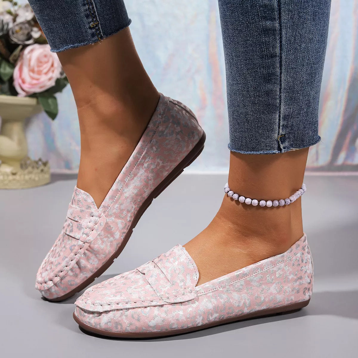 Modern Finesse Reverie Floral Print Slip-Ons