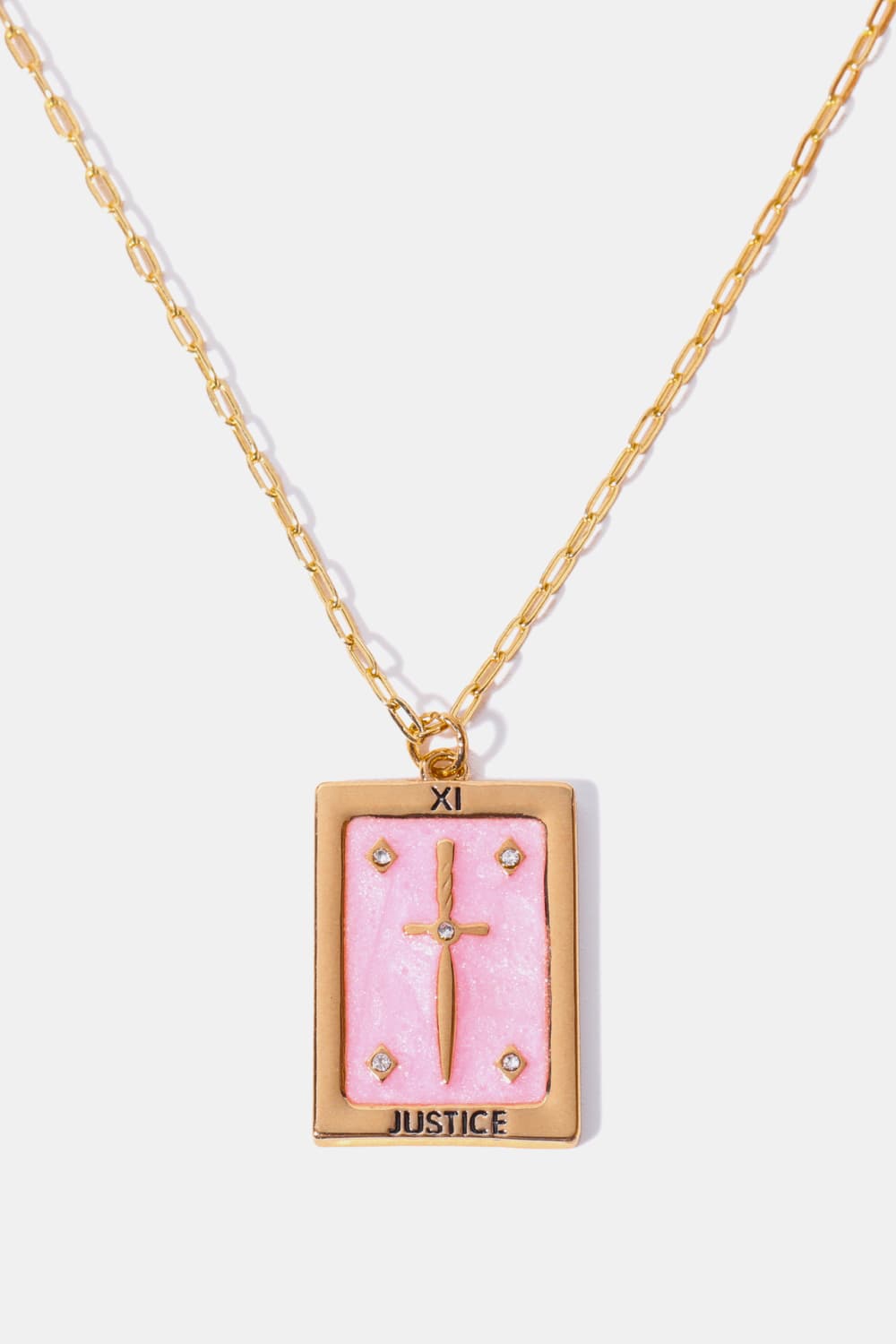 HOF Marlowe Tarot Card Pendant Copper Necklace