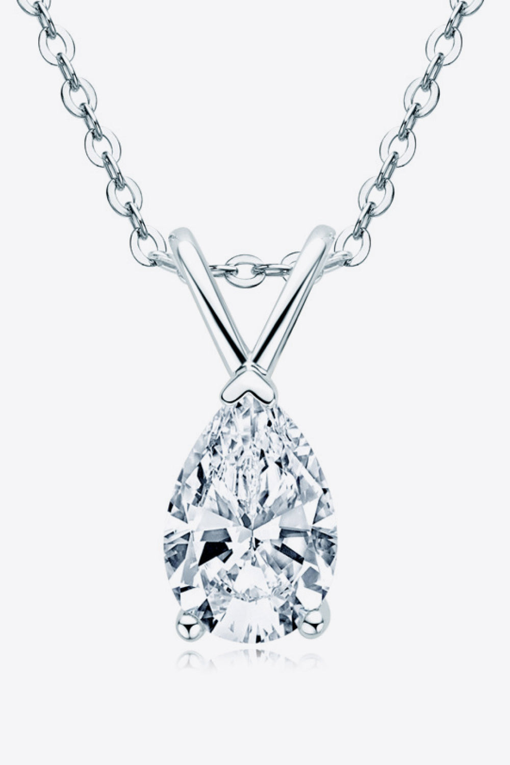 HOF Sienna 1.5 Carat Moissanite Pendant 925 Sterling Silver Necklace