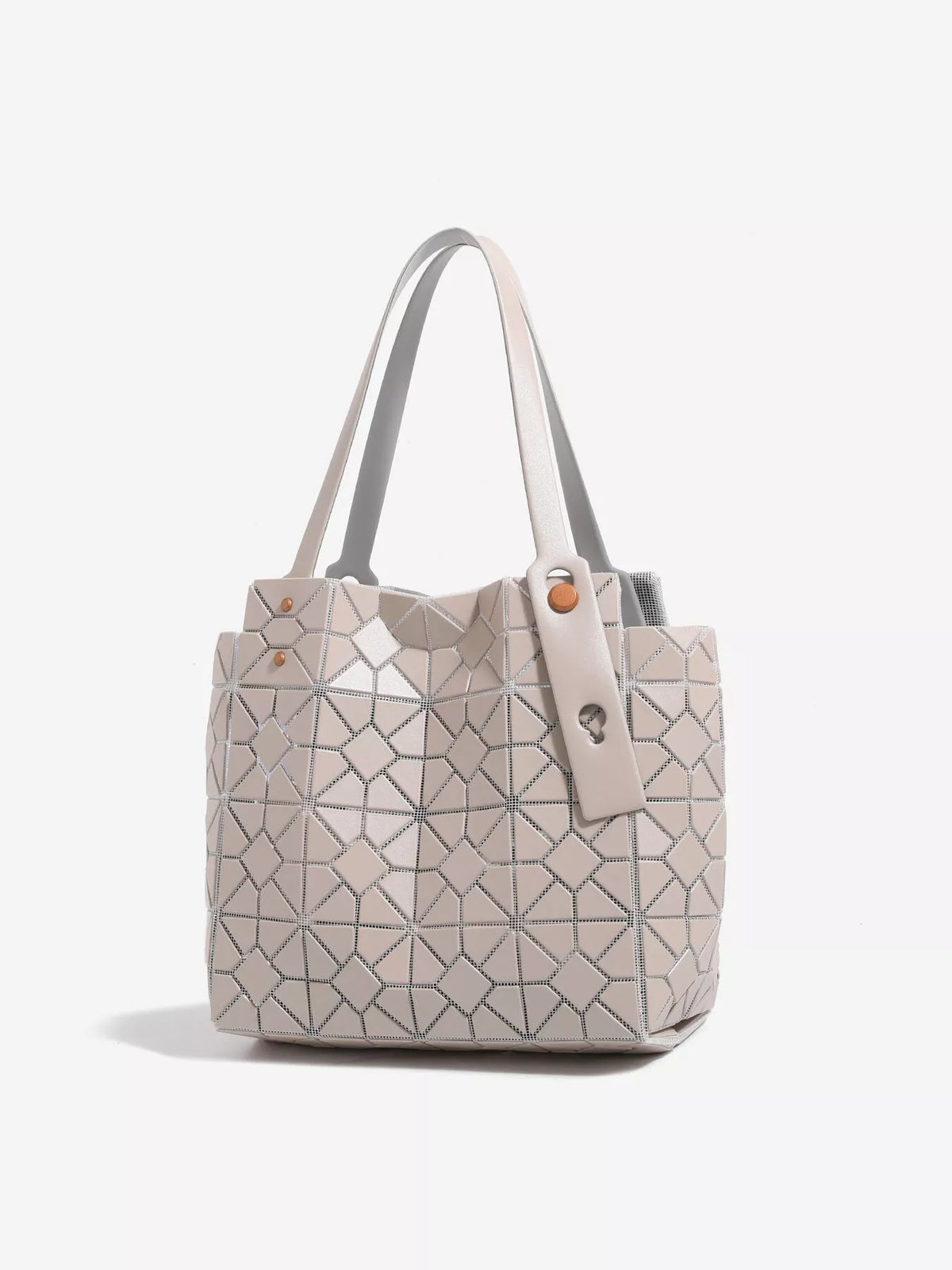 Modern Finesse Prism Lattice PVC Handbag