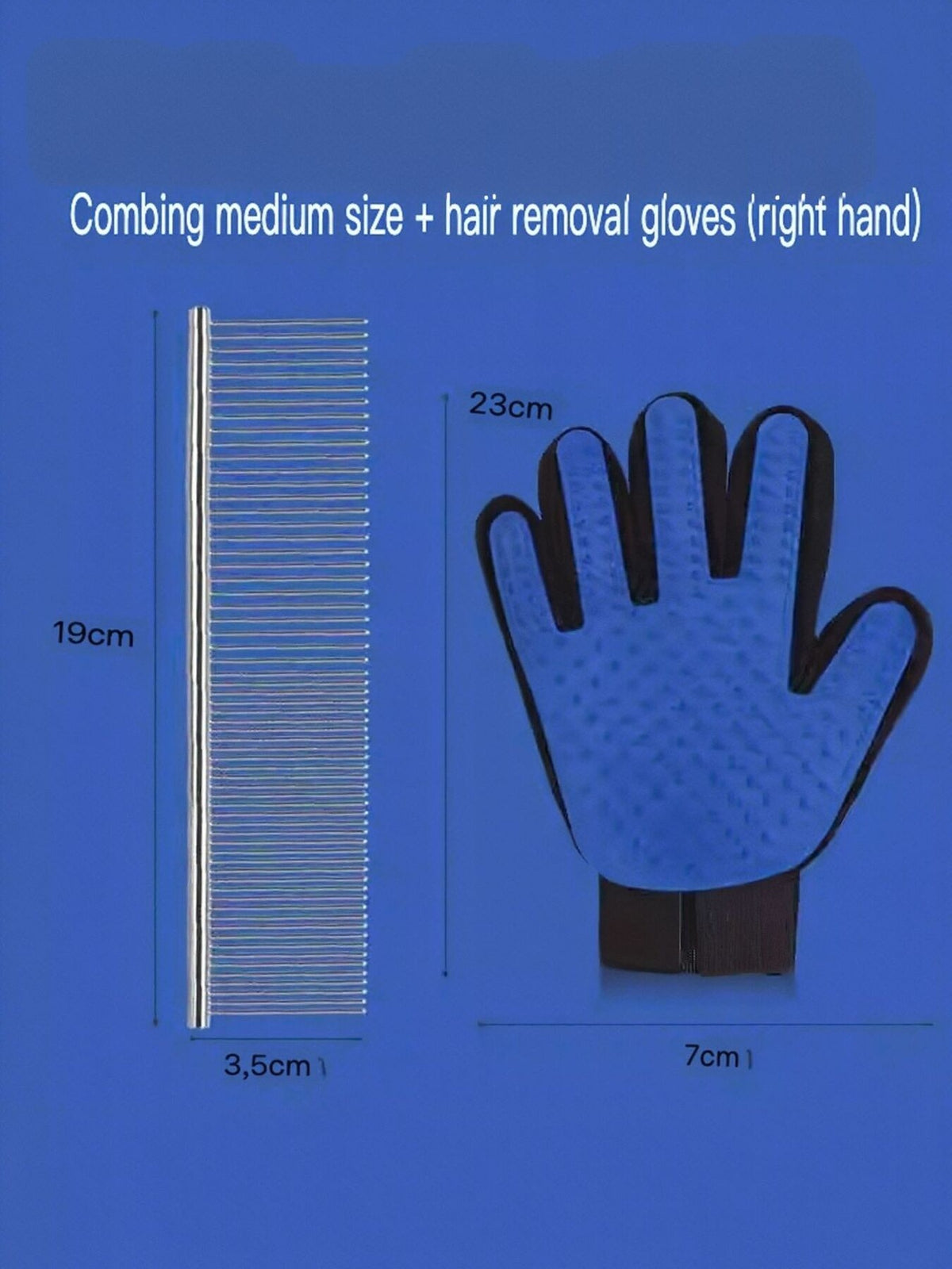 HOF Sienna Stainless Steel Pet Grooming Comb for Hair Removal