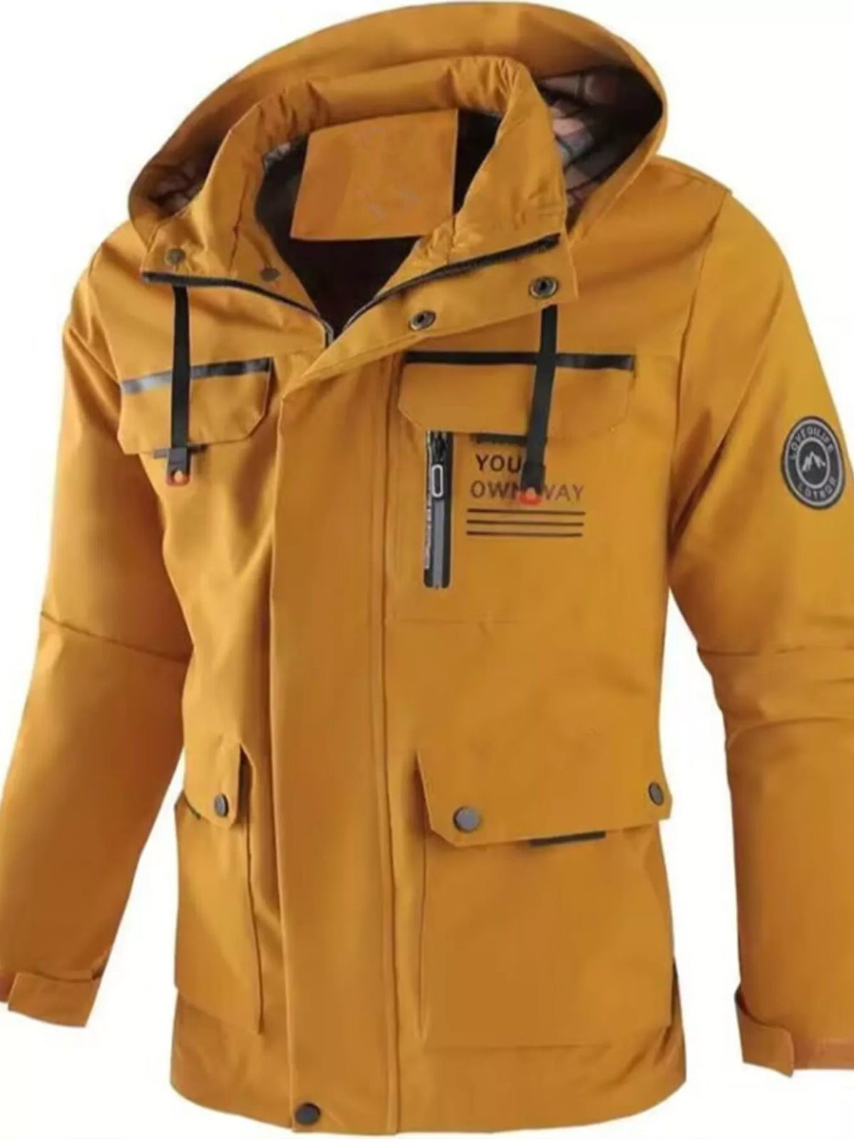 Modern Finesse Mercer Men's Hooded Outdoor Windproof Coat — Extended Sizes