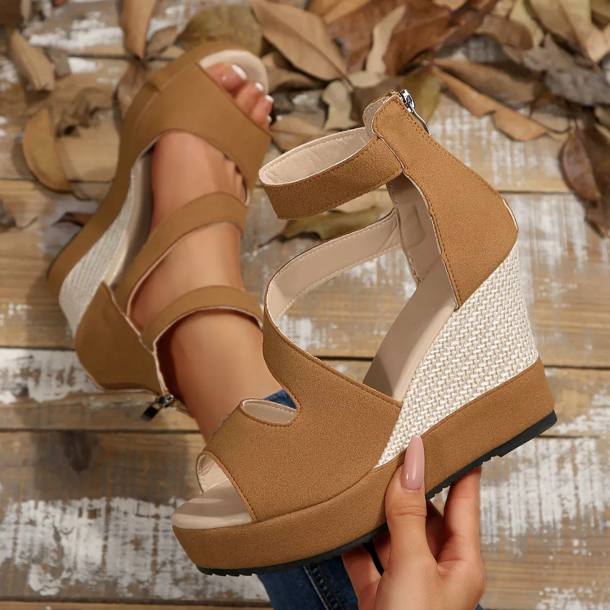 Modern Finesse Isla Open-Toe Wedge Sandals