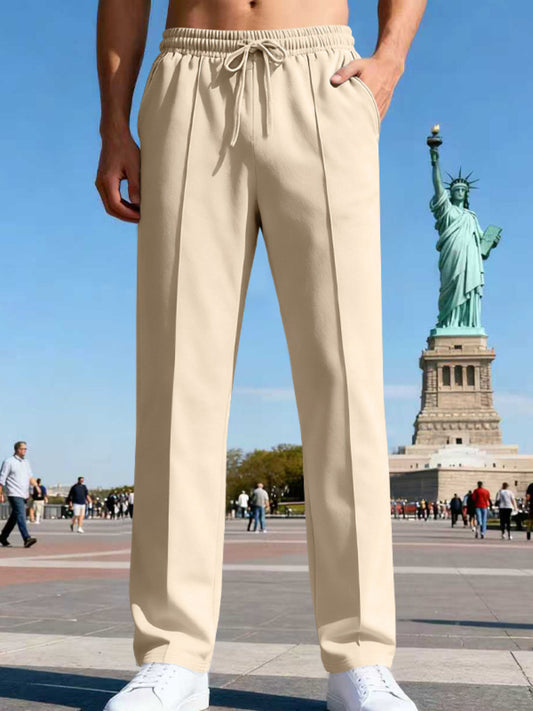 Modern Finesse Motion Ease Drawstring Straight-Leg Pants - Men's Plus Size