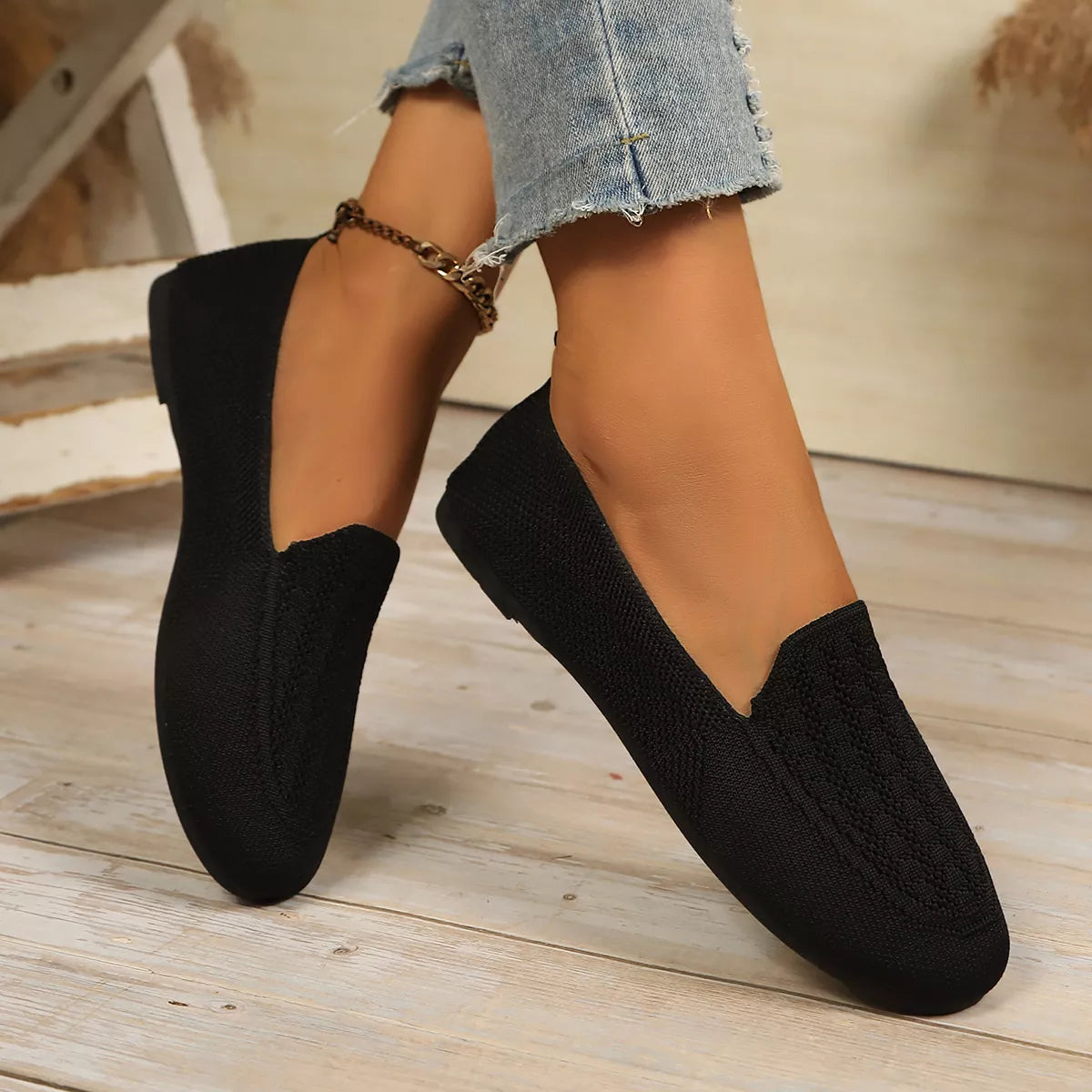 Modern Finesse Arden Breathable Knitted Slip-Ons