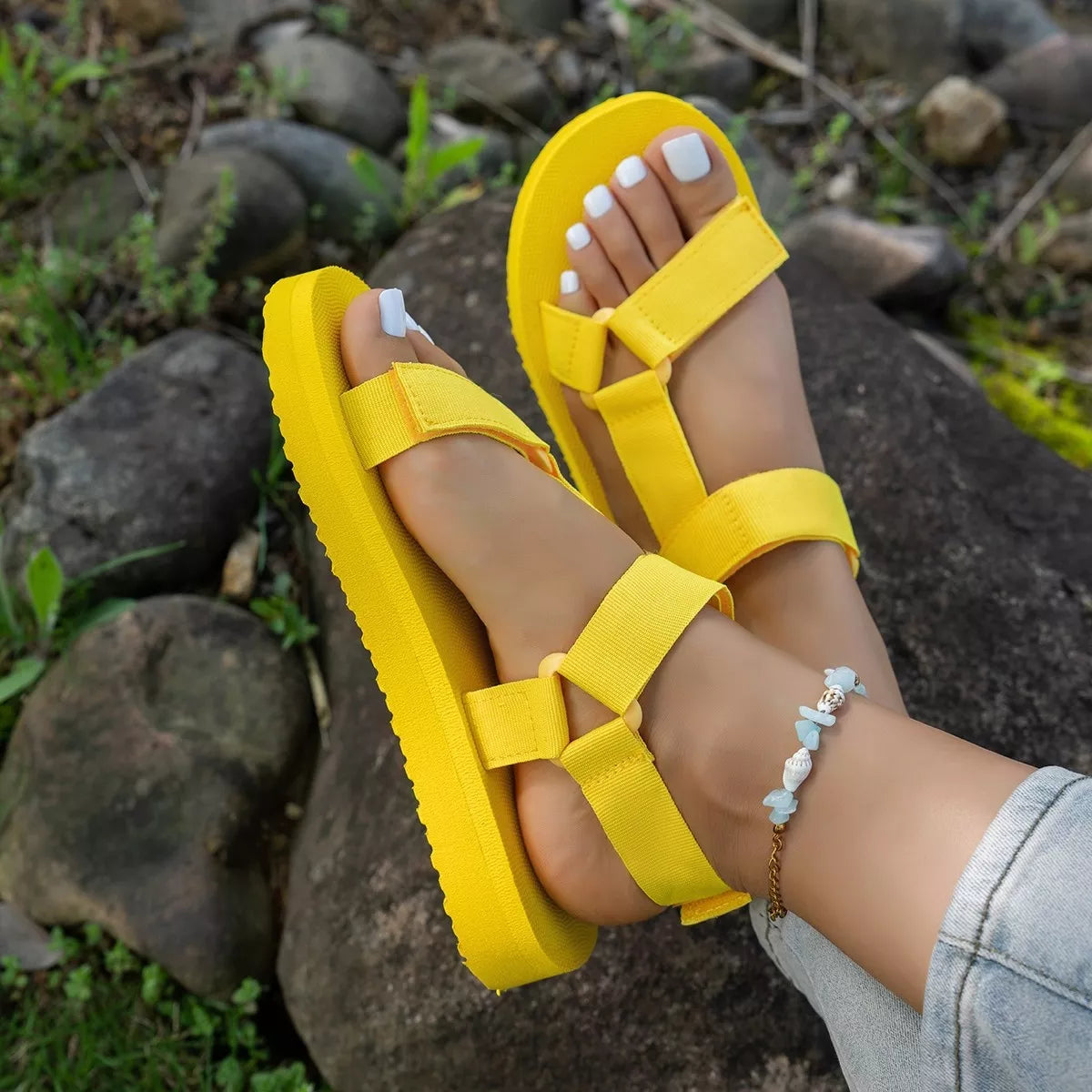 Modern Finesse Marlowe Open-Toe Flat Sandals