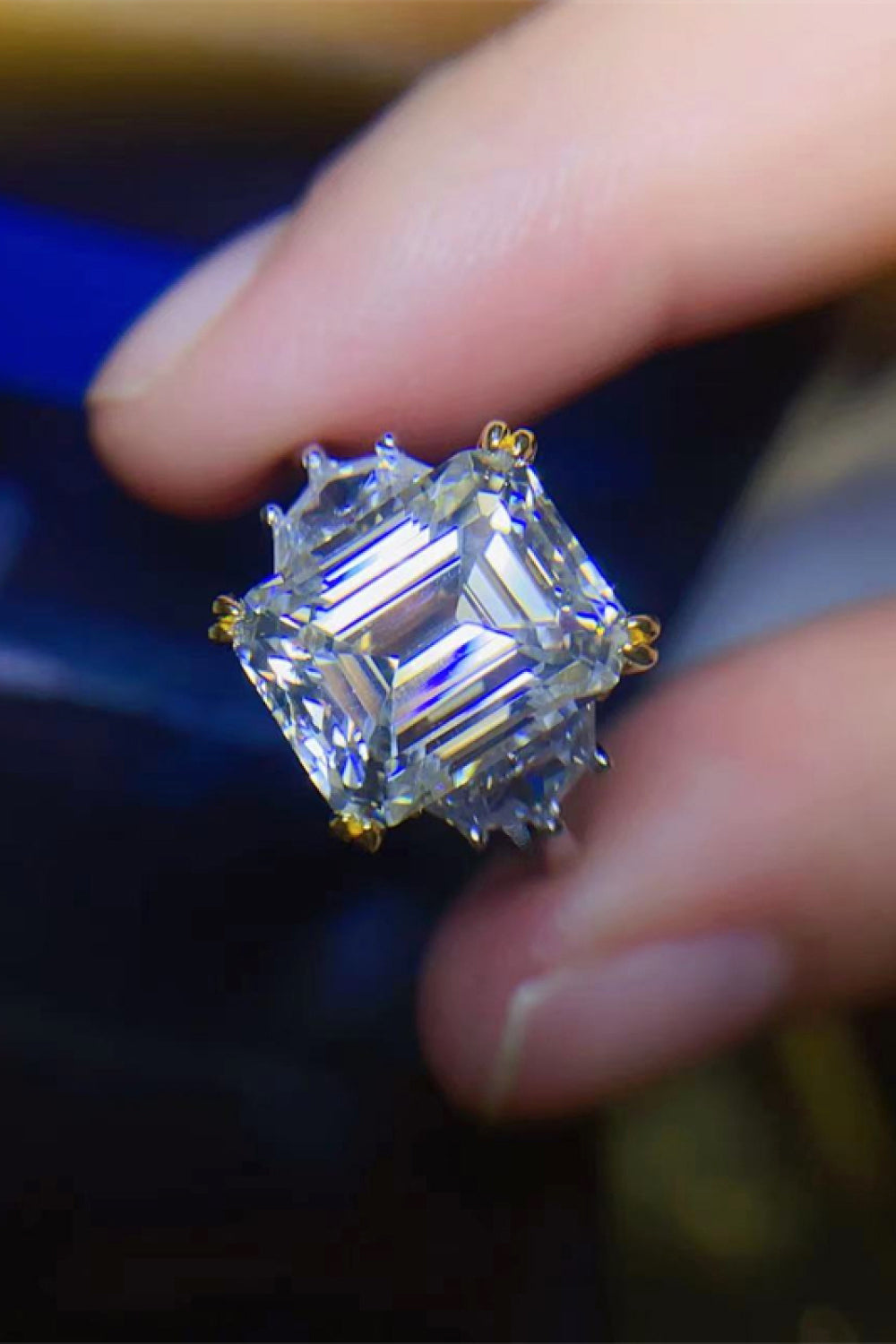 House Of Finesse Sovereign 5 Carat Moissanite Ring in silver