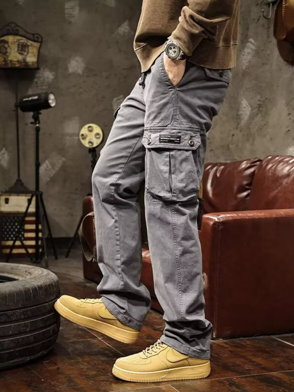 Modern Finesse Atlas Men's Multi-Pocket Cargo Pants — Extended Sizes