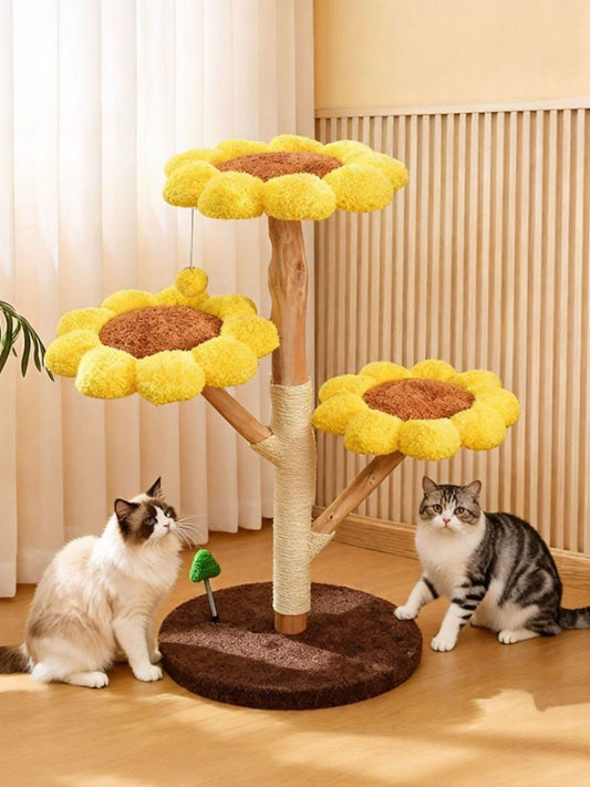 HOF Solace Sunflower Multi-Level Cat Tree & Condo
