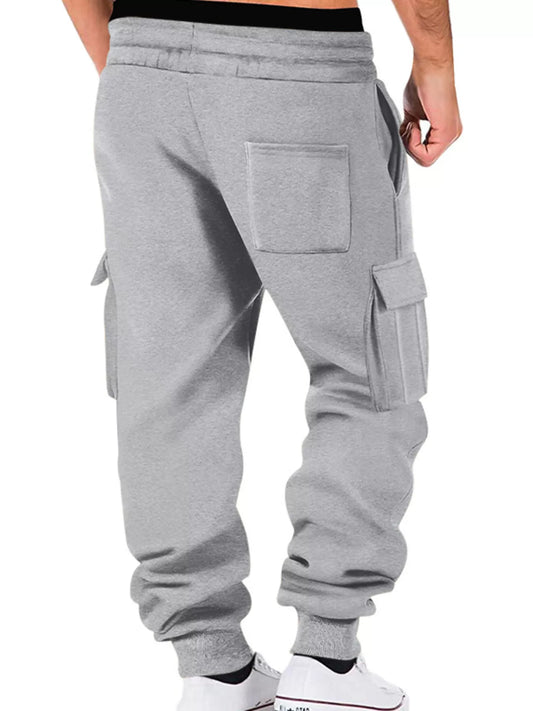 Modern Finesse West Men's Casual Joggers with Multi-Pocket — Extended Sizes