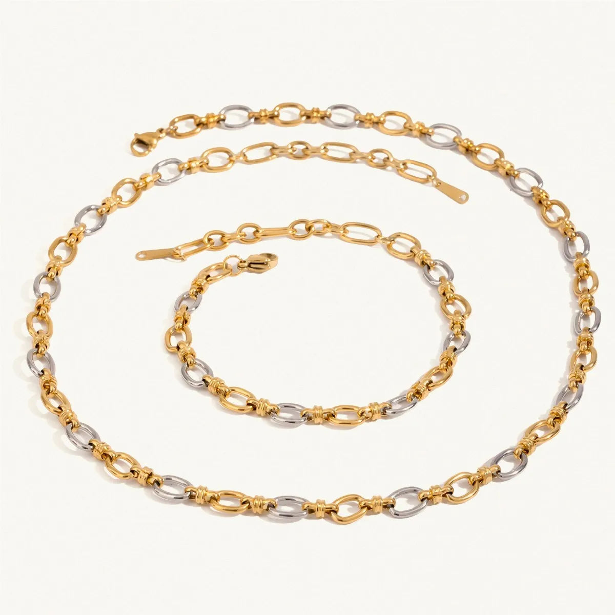 HOF Arden Two-Tone Chain Link Jewelry Set
