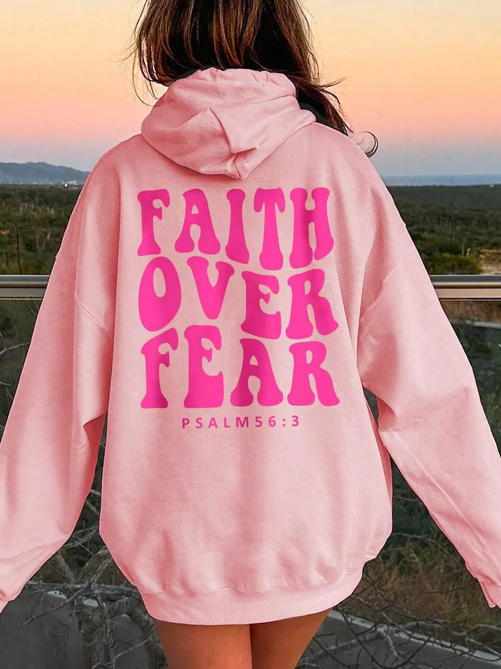 Modern Finesse Solace FAITH OVER FEAR Drop-Shoulder Hoodie