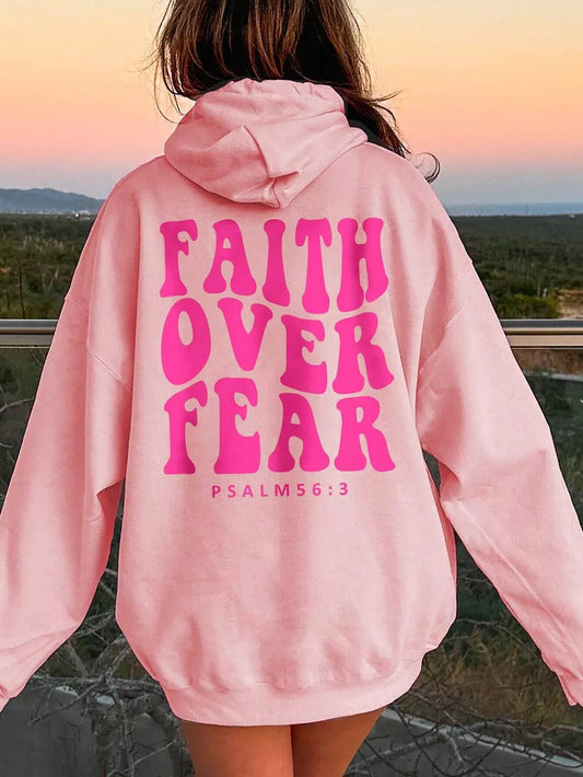 Modern Finesse Solace FAITH OVER FEAR Drop-Shoulder Hoodie