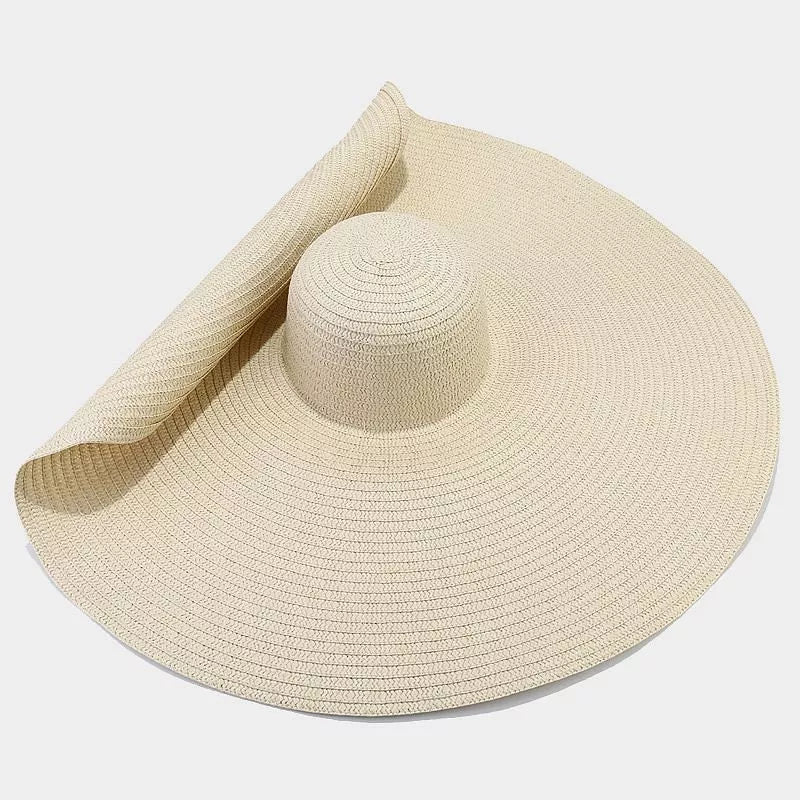 Modern Finesse Noelle Oversized Wide Brim Straw Sun Hat
