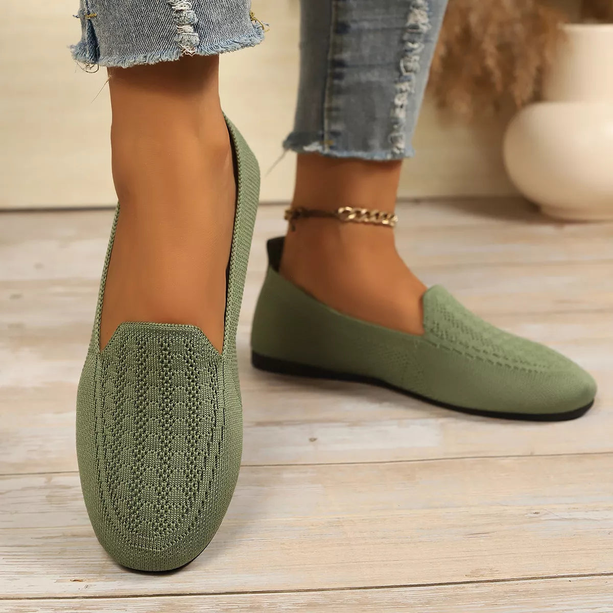 Modern Finesse Arden Breathable Knitted Slip-Ons